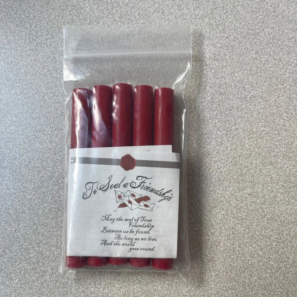 Red Mailable Glue Gun Sealing Wax Sticks for Wax Seal Stamp Qty 5